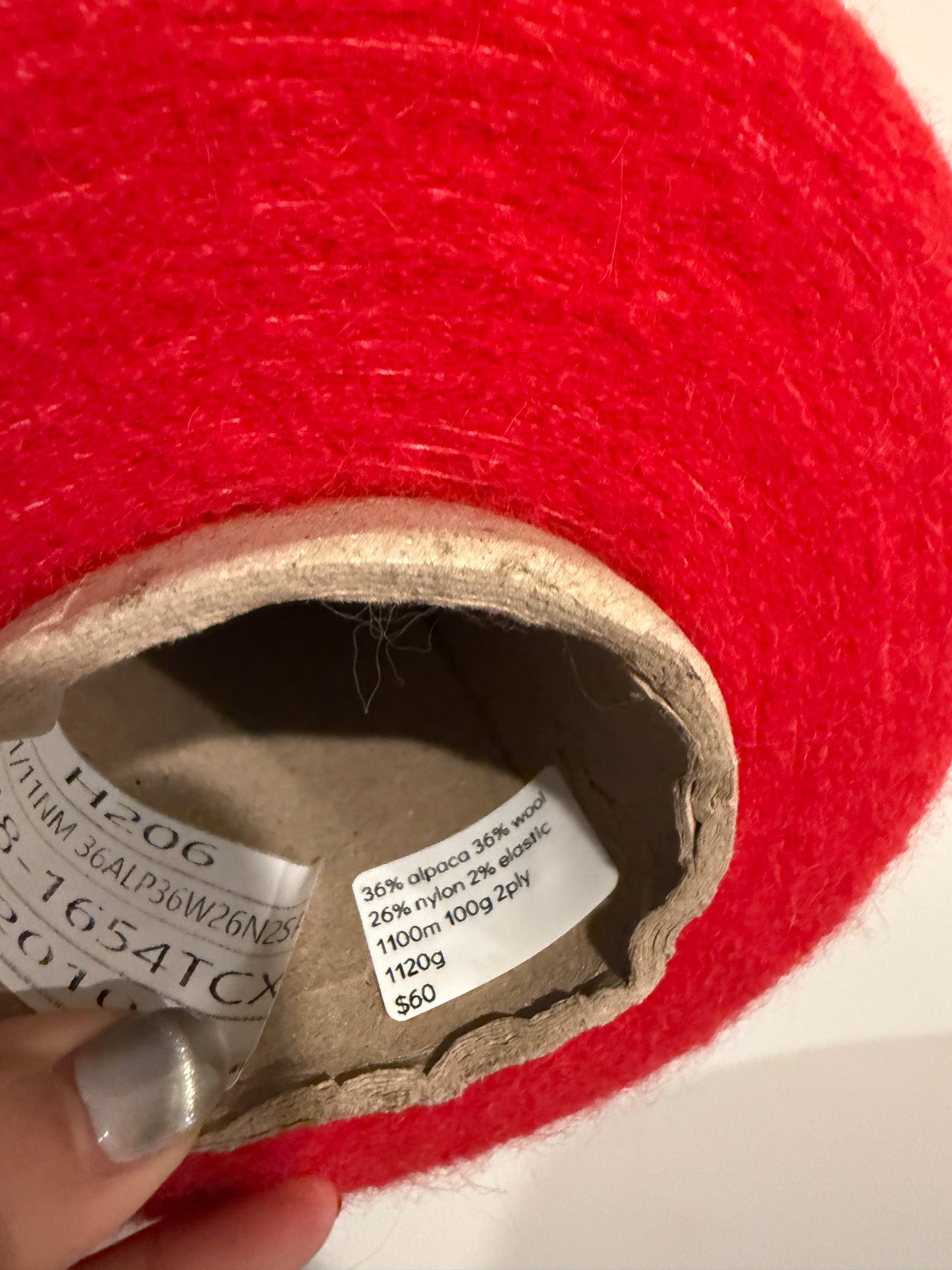 Alpaca wool - red