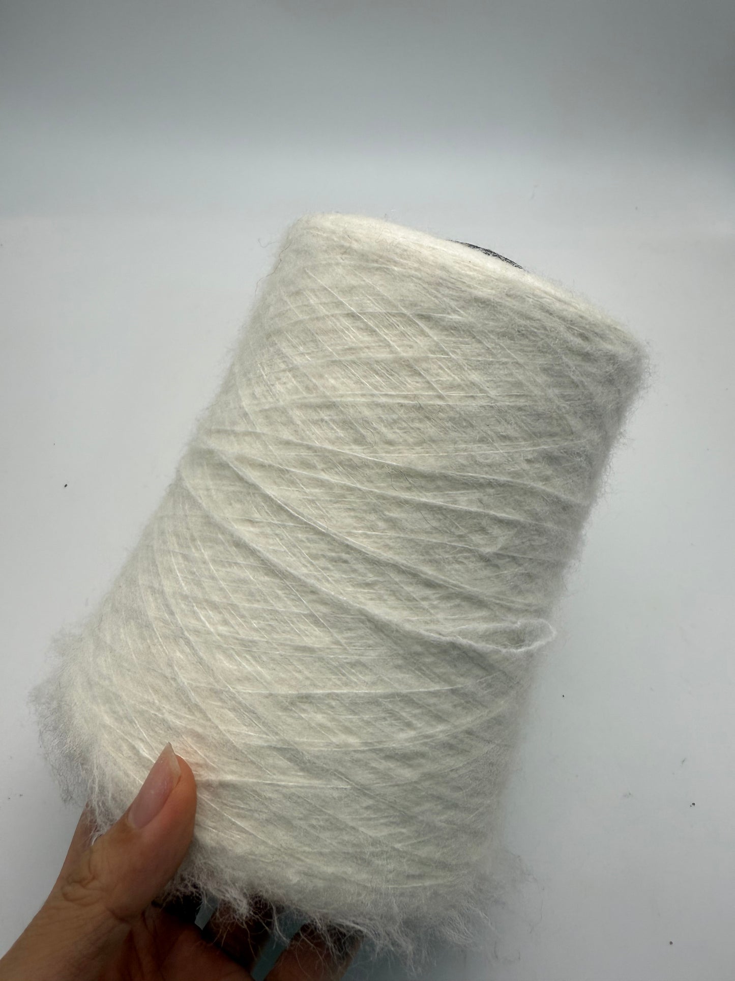 Brushed alpaca wool - white