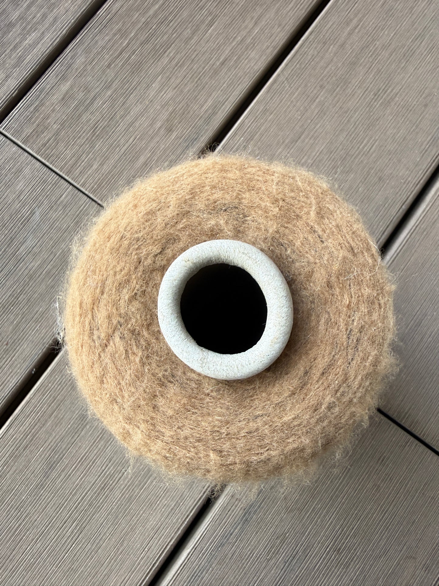 100% brushed cashmere - cereal