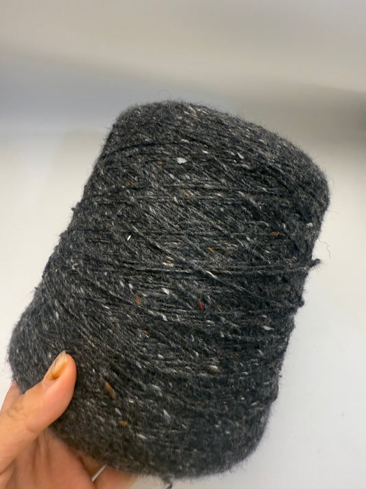 100% cashmere - black tweed