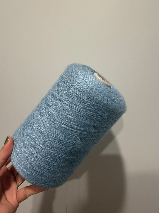 Linen merino - lake blue