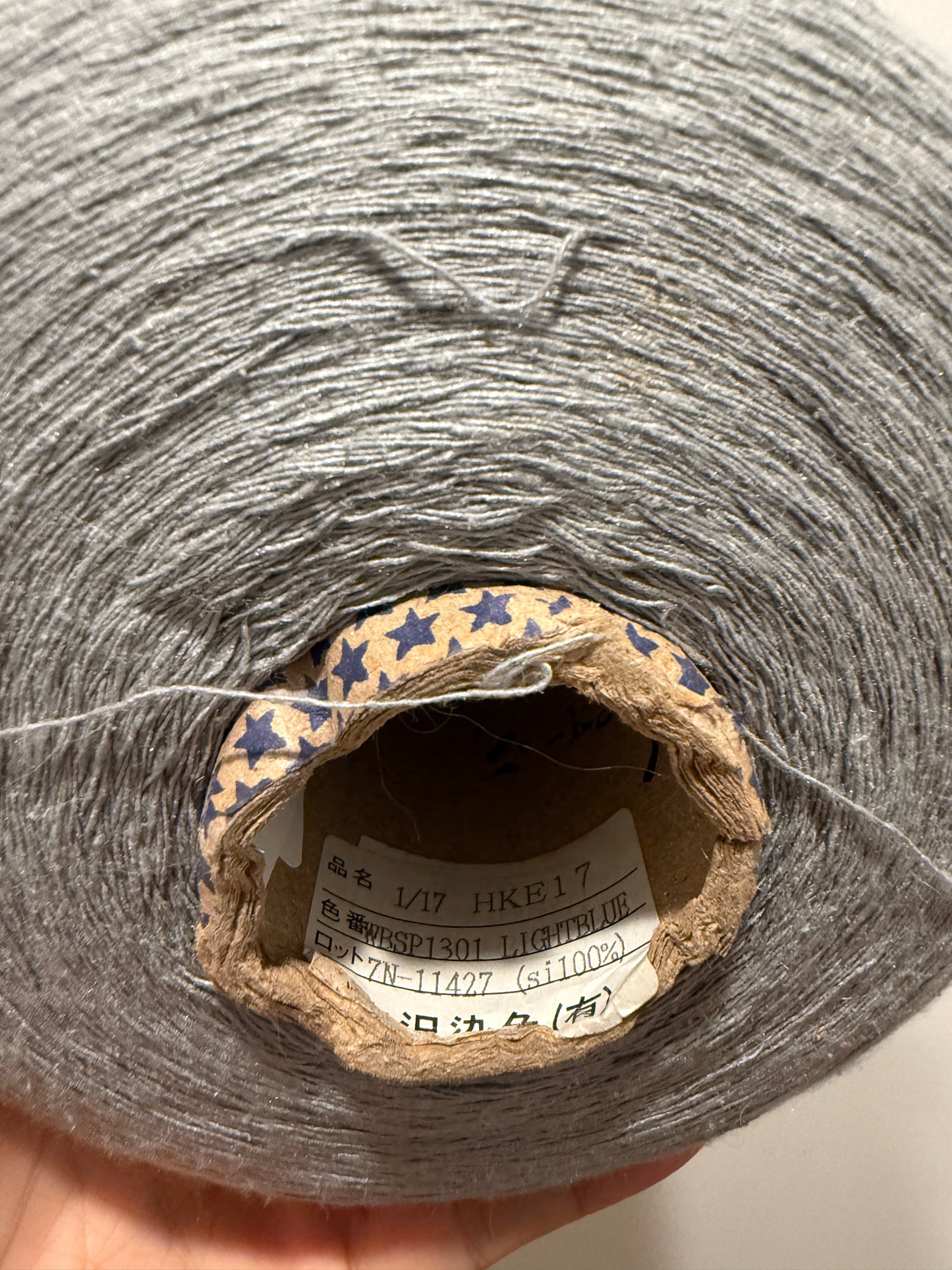 100% silk - misty blue