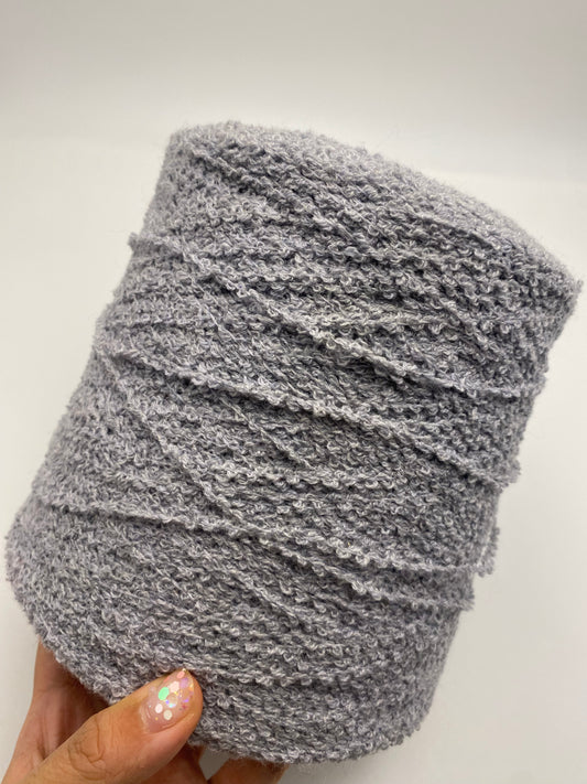 100% Cashmere boucle - Grey