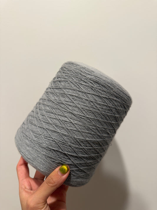 100% silk - misty blue