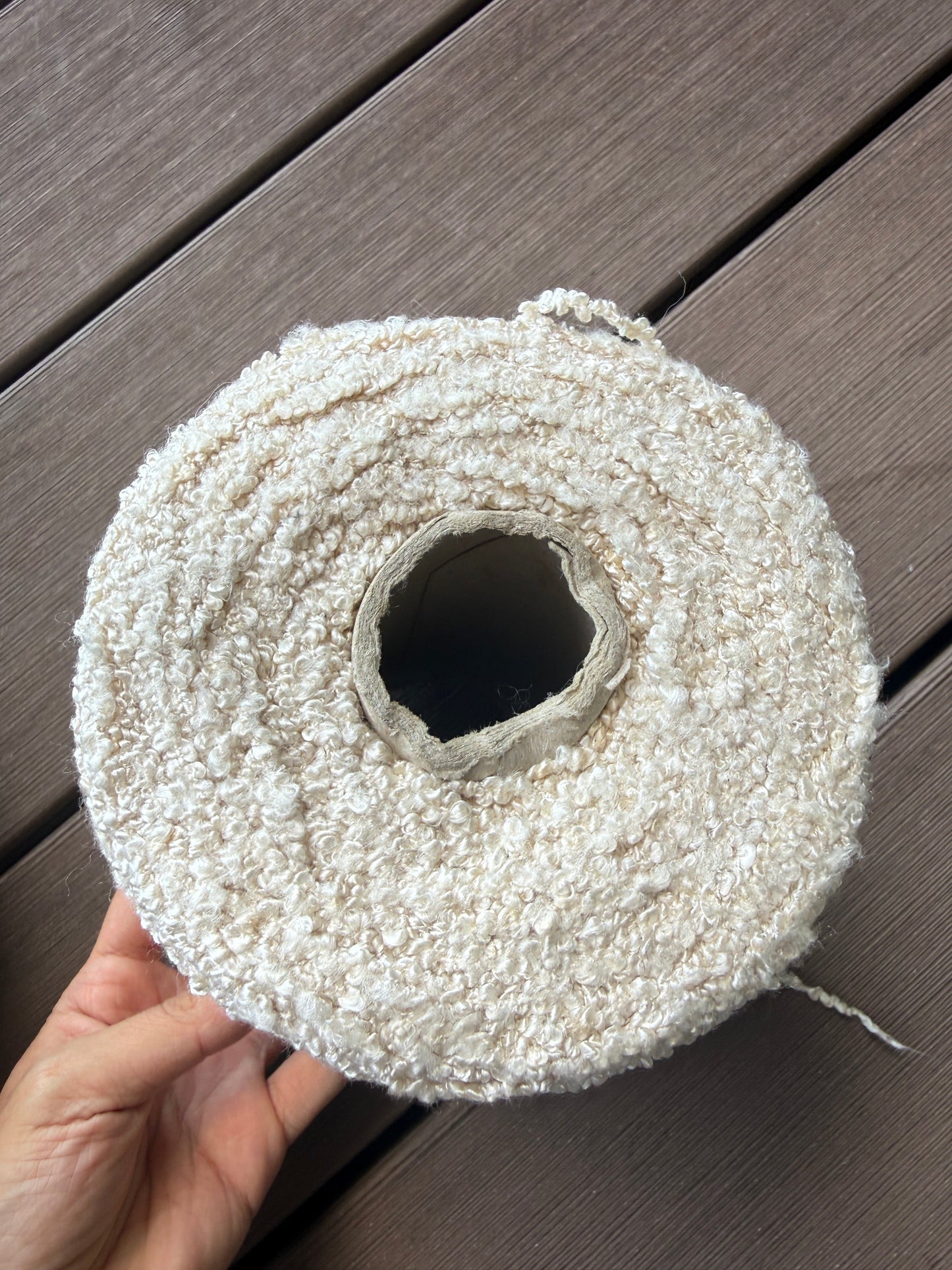 Silk boucle - white