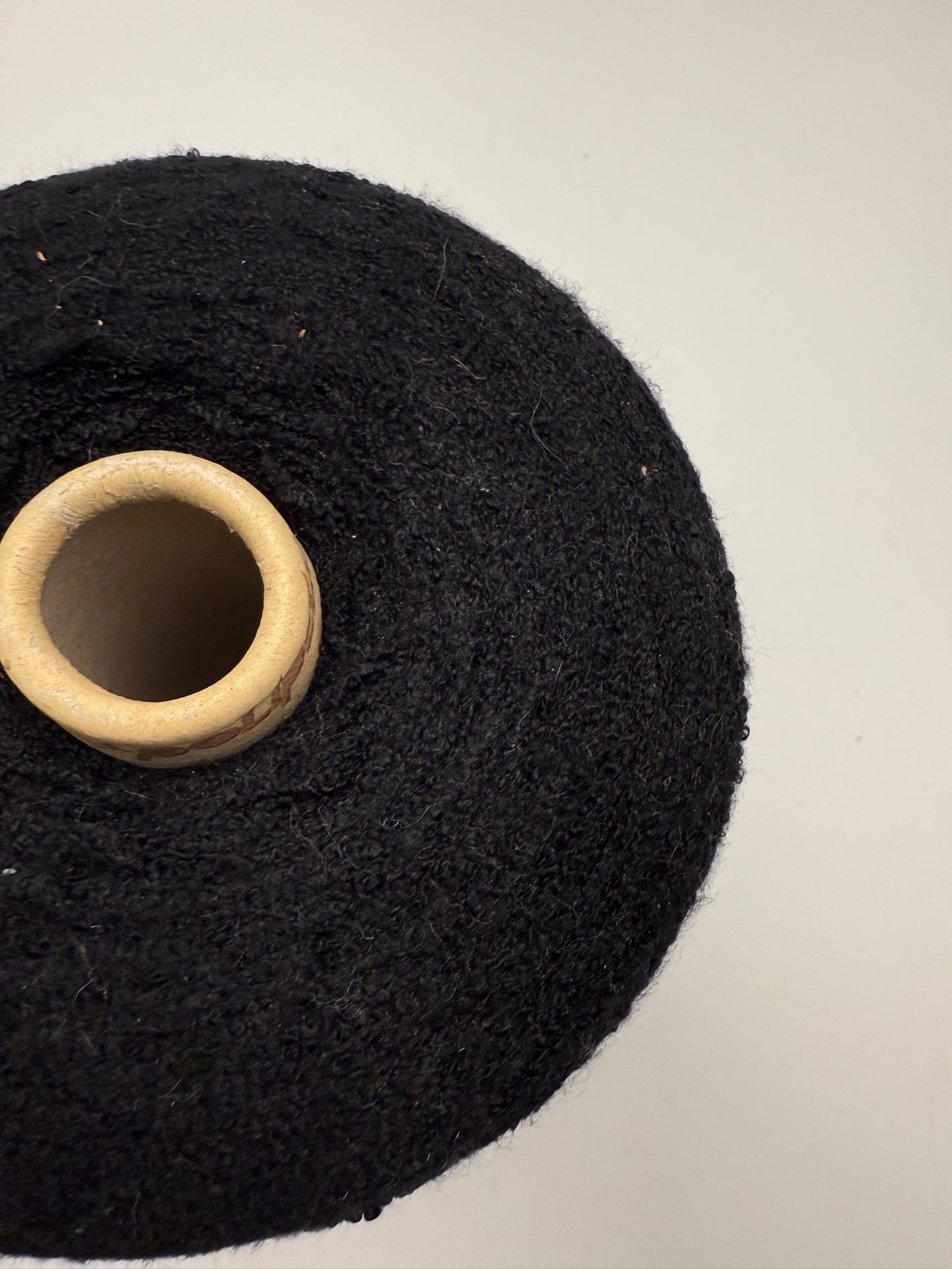 Silk cotton boucle - black