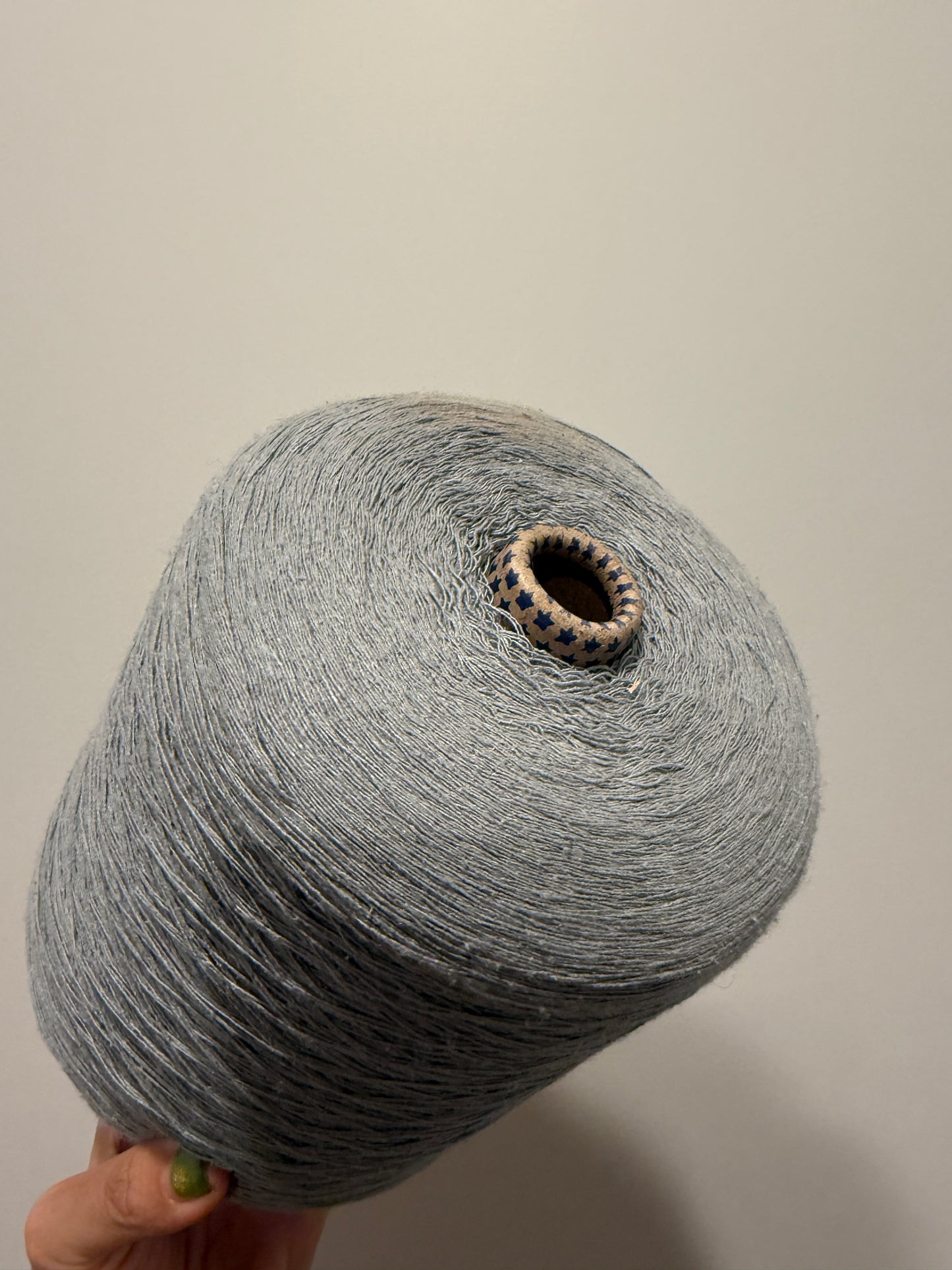 100% silk - misty blue