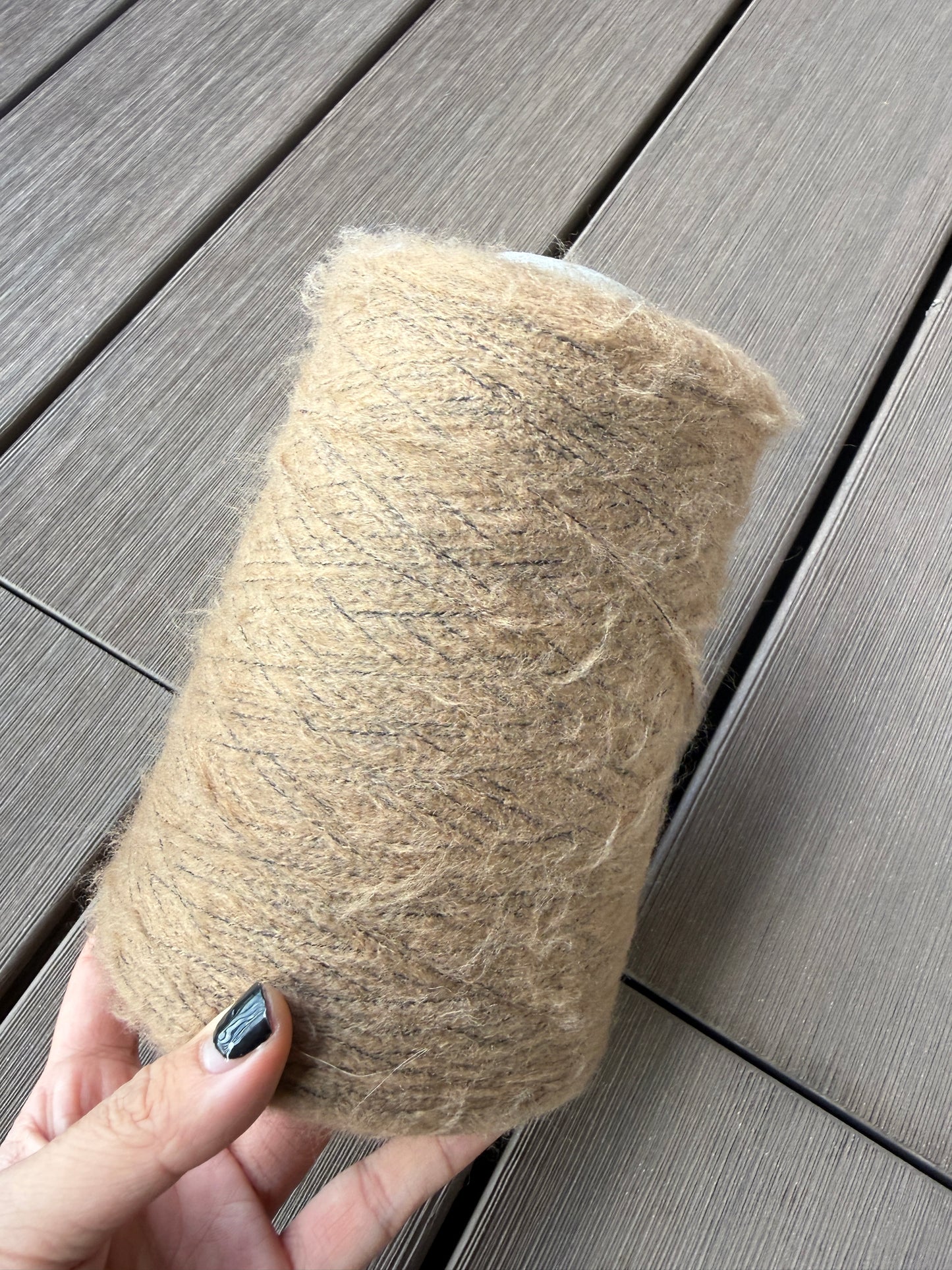 100% brushed cashmere - cereal