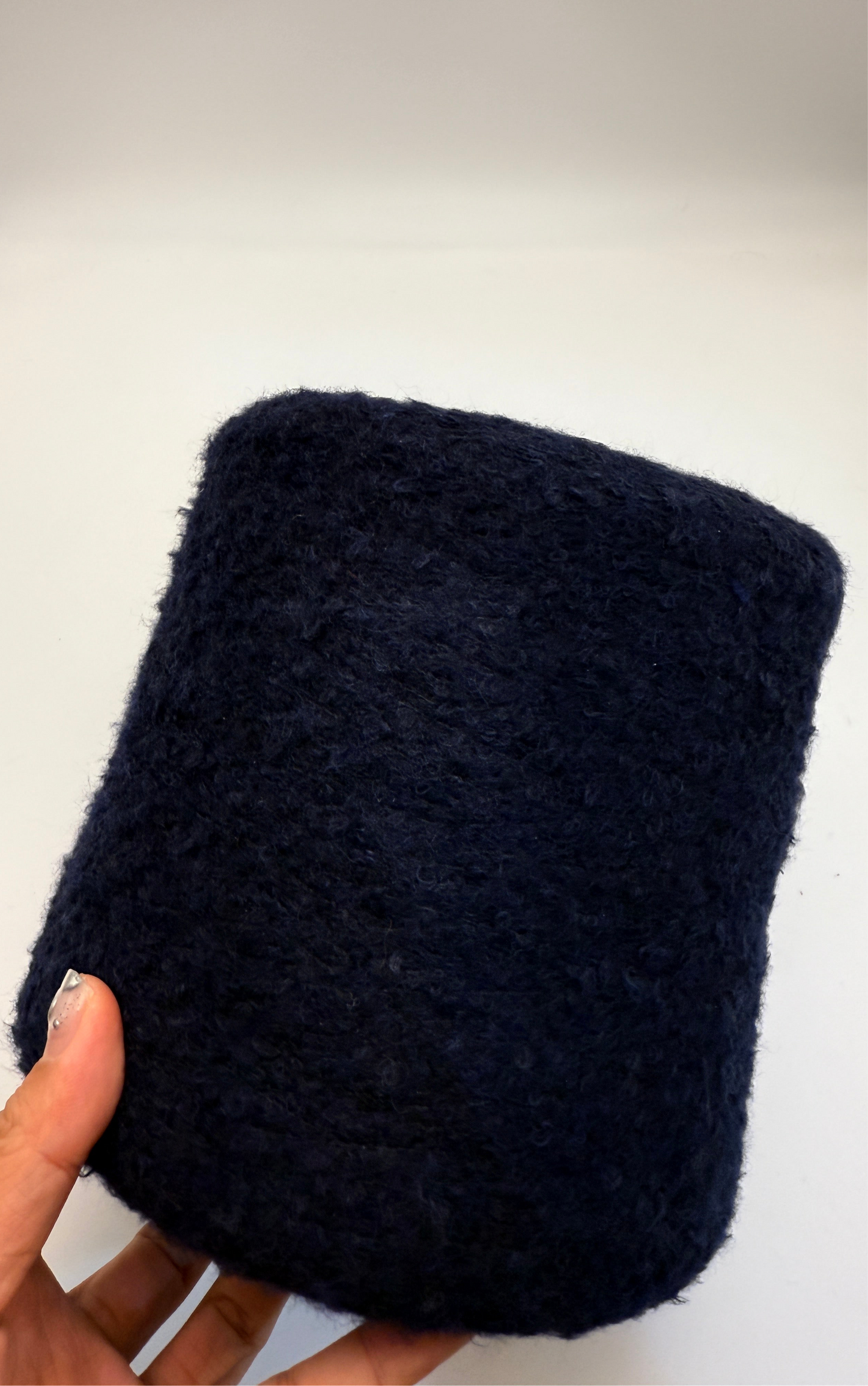 Wool boucle - black