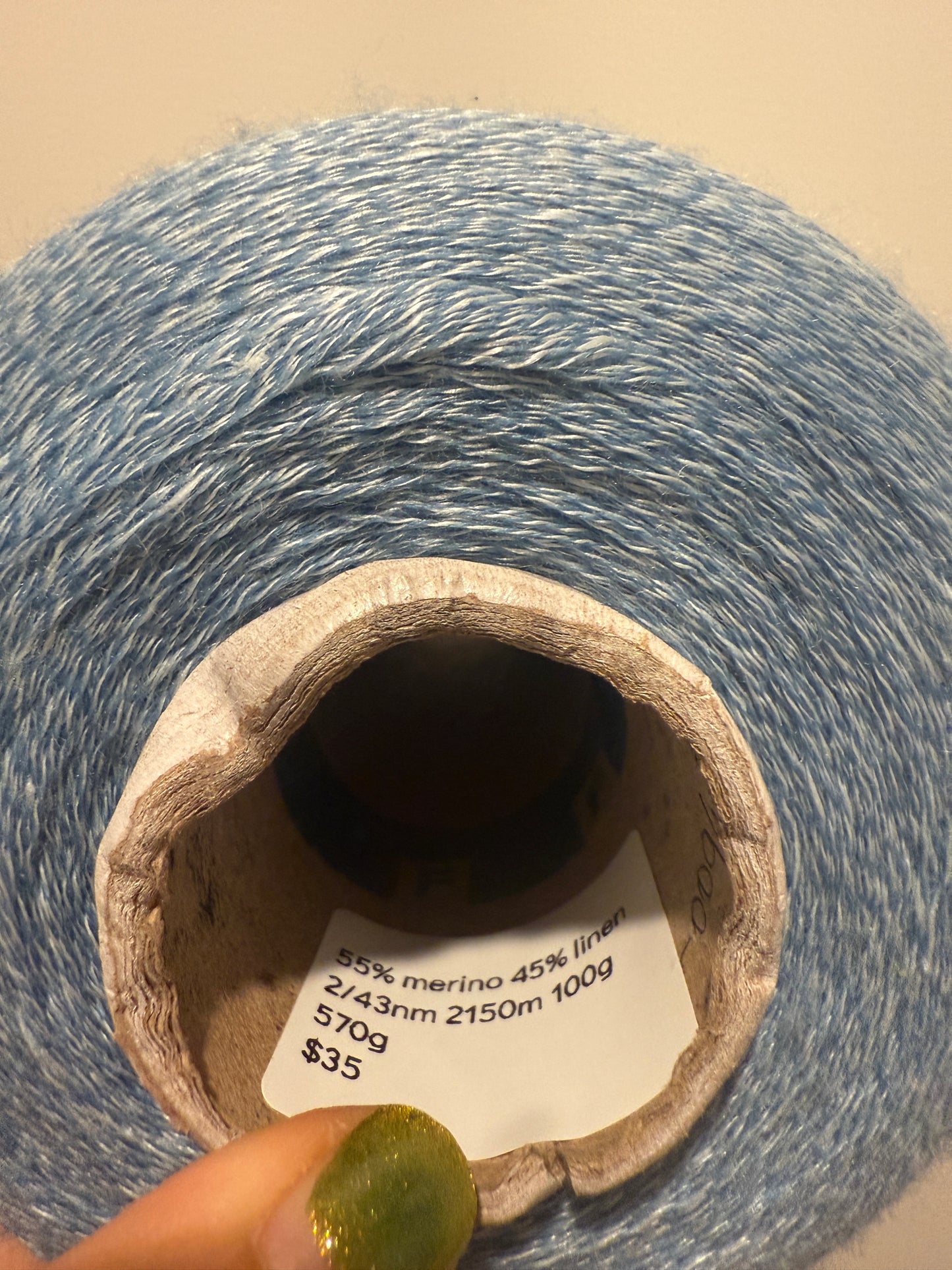 Linen merino - lake blue